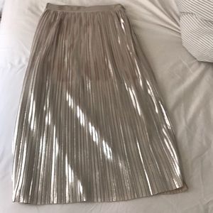 H&M metallic midi skirt
